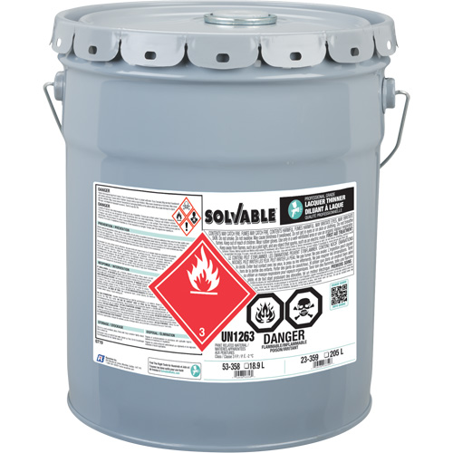 Professional Grade Lacquer Thinner, Pail, 18.9 L Helyx Safety & Industrial Supplies