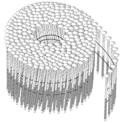 Clous en rouleaux 15°, fil soud&eacute; Helyx Safety & Industrial Supplies