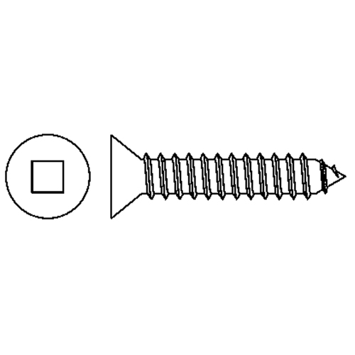 Tapping Flat Head Screws, #8 x 1" L, Zinc Plated Helyx Safety & Industrial Supplies