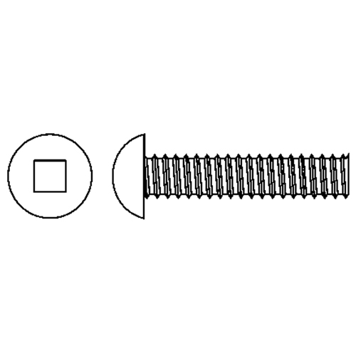 Round Head Machine Screws, #6-32 x 2-1/2" L, Zinc Plated Helyx Safety & Industrial Supplies