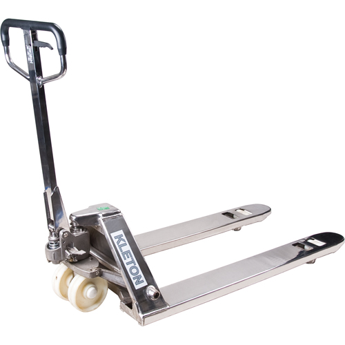Manual Pallet Truck, Stainless Steel, 48" L x 27" W, 5500 lbs. Capacity Helyx Safety & Industrial Supplies