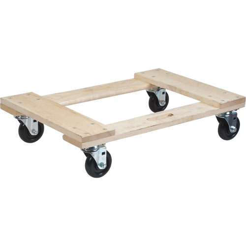 Socle roulant en bois dur, Roues en Polyol&eacute;fine, Capacit&eacute; de 1000 lb, 18" la x 30" p x 7" h Helyx Safety & Industrial Supplies