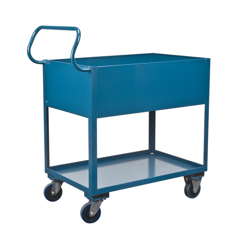 Deep Lipped Service Cart, 2 Tiers, 24" W x 47" H x 36" D, 1200 lbs. Capacity Helyx Safety & Industrial Supplies