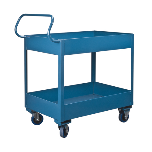 Chariots de service &agrave; bordure profonde, 2 Tiers, 24" la x 47" h x 36" p, Capacit&eacute; 1200 lb Helyx Safety & Industrial Supplies
