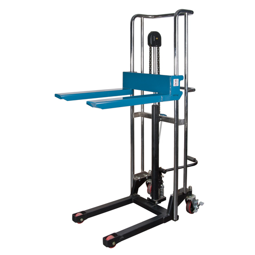 Hydraulic Platform Lift Stacker, Foot Pump Operated, 880 lbs. Capacity, 60" Max Lift Helyx Safety & Industrial Supplies
