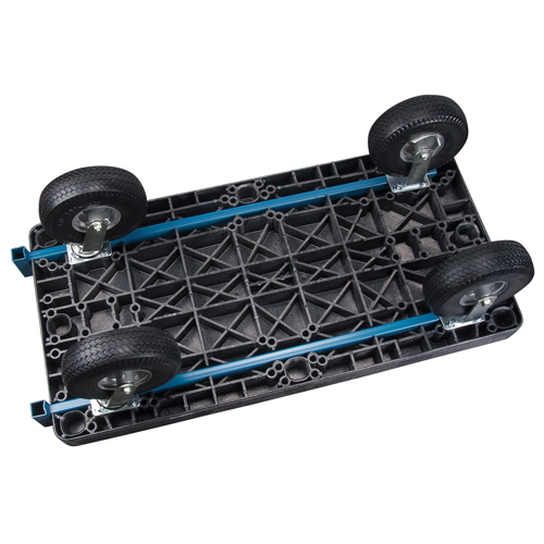Plastic Platform Truck, 48" L x 24" W, 1200 lbs. Cap., Pneumatic Wheels Helyx Safety & Industrial Supplies