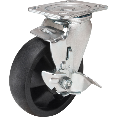 Hi-Temp Caster, Swivel with Brake, 6" (152.4 mm), Nylon, 880 lbs. (399 kg.) Helyx Safety & Industrial Supplies