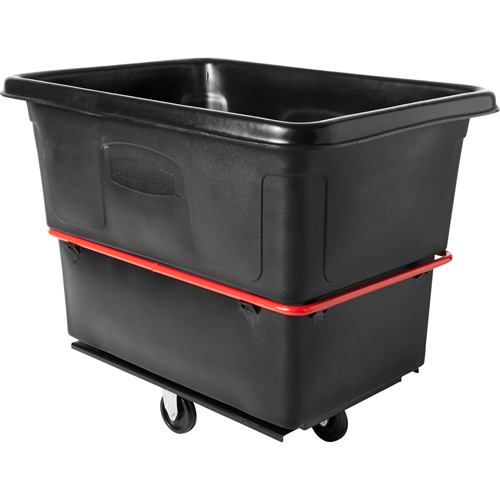 Heavy-Duty Utility Cube Truck, Black Recycled Plastic, 48-1/4" L x 34-1/8" W x 37-7/8" H, 20 cu. ft. Volume, 1200 lbs. Capacity Helyx Safety & Industrial Supplies