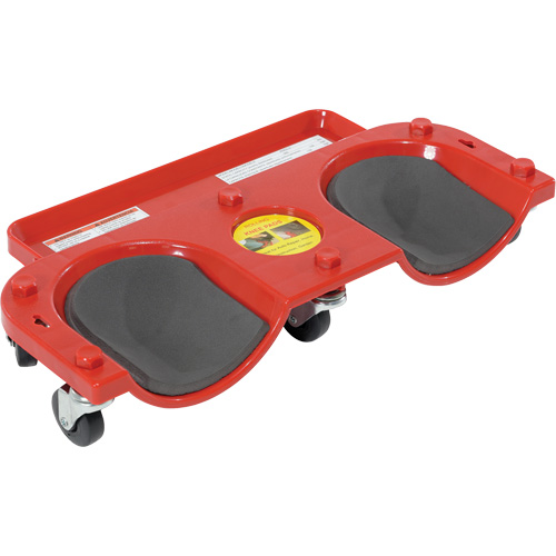 Socle roulant pour les genoux, Plastique, Rouge, Capacit&eacute; 350 lb Helyx Safety & Industrial Supplies