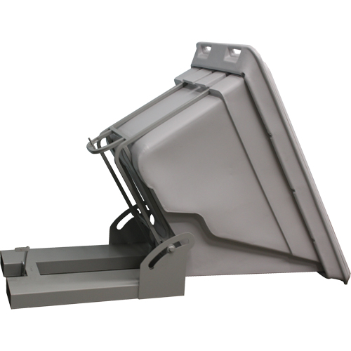 Self Dumping Hopper, Polyethylene, 5/8 cu.yd., Grey Helyx Safety & Industrial Supplies