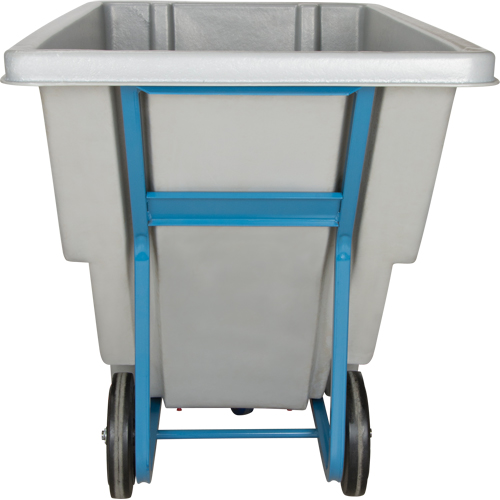 Chariot basculeur en acier, Poly&eacute;thyl&egrave;ne, 0,625 vg³, Capacit&eacute; de charge de 850 lb Helyx Safety & Industrial Supplies