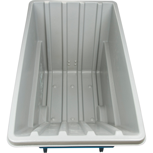Chariot basculeur en acier, Poly&eacute;thyl&egrave;ne, 1,1 vg³, Capacit&eacute; de charge de 1250 lb Helyx Safety & Industrial Supplies
