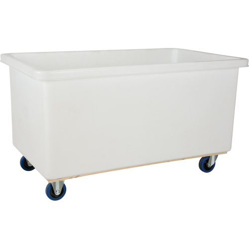 Chariot-caisse &agrave; parois droites, Poly&eacute;thyl&egrave;ne blanc, 51" lo x 33" la x 39" h, Volume 25 pi³, Capacit&eacute; 600 lb Helyx Safety & Industrial Supplies