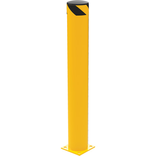Safety Bollard, Steel, 48" H x 6.5" W, Yellow Helyx Safety & Industrial Supplies