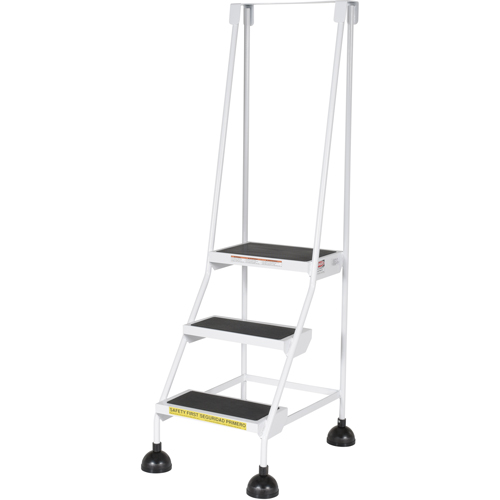 Stop-Step Ladders, 3 Steps, 16" Step Width, 28-11/16" Platform Height, Steel Helyx Safety & Industrial Supplies