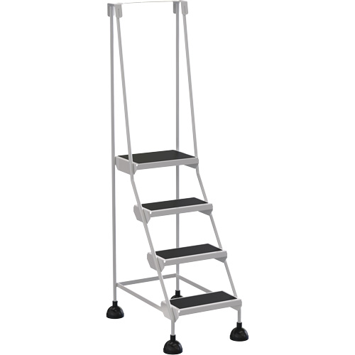 Stop-Step Ladders, 4 Steps, 16" Step Width, 38-3/16" Platform Height, Steel Helyx Safety & Industrial Supplies