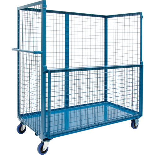 Chariot grillag&eacute; pour transport , Acier, 24" x 55" x 36", Capacit&eacute; 2400 lb Helyx Safety & Industrial Supplies