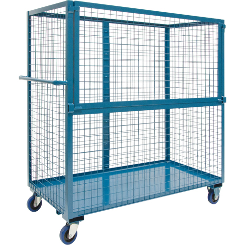 Chariot grillag&eacute; pour transport , Acier, 24" x 55" x 36", Capacit&eacute; 2400 lb Helyx Safety & Industrial Supplies