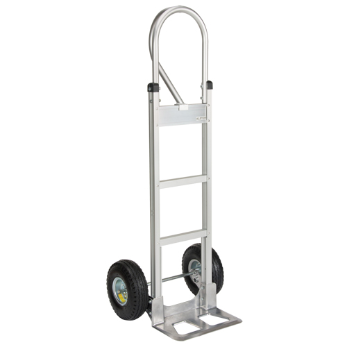 Knocked Down Hand Truck, P-Handle Handle, Aluminum, 52-1/8" Height, 500 lbs. Capacity Helyx Safety & Industrial Supplies