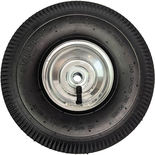 Roue pneumatique de rechange pour diable, 10" (254 mm), Capacit&eacute; de 350 lb Helyx Safety & Industrial Supplies