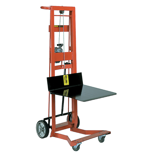 Platform Lift Stacker, Hand Winch Operated, 750 lbs. Capacity, 40" Max Lift Helyx Safety & Industrial Supplies