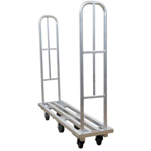 Chariot &agrave; plateforme en aluminium U-Boat, 16" la x 63" lo, 1322 lb cap, Roues Polyur&eacute;thane Helyx Safety & Industrial Supplies