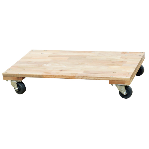 Socle roulant &agrave; plateforme en bois solide, Roues en Caoutchouc, Capacit&eacute; de 900 lb, 18" la x 30" p x 6" h Helyx Safety & Industrial Supplies