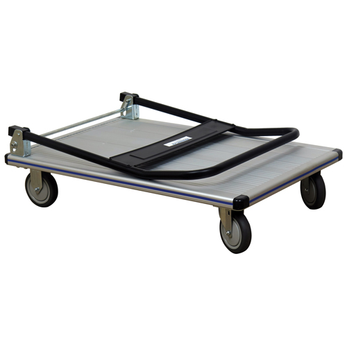 Chariot &agrave; plateforme avec poign&eacute;e pliante, Aluminium, 550 lb, 35-1/2" lo x 24" la, Hauteur 35-1/2" Helyx Safety & Industrial Supplies