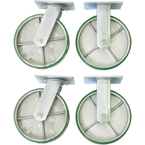 Jeu de roulettes de 8" pour chariots &agrave; plateforme Helyx Safety & Industrial Supplies
