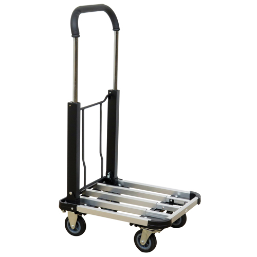 Chariot &agrave; plateforme avec poign&eacute;e pliante, Aluminium, 300 lb, 28" lo x 16" la, Hauteur 37,75" Helyx Safety & Industrial Supplies