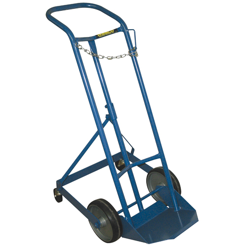 Professional Gas Cylinder Truck CC-1, Mold-on Rubber Wheels, 9" W x 7-1/4" L Base, 250 lbs. Helyx Safety & Industrial Supplies