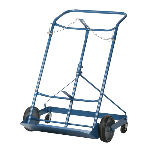 Professional Double Gas Cylinder Truck CC-2, Mold-on Rubber Wheels, 16-7/8" W x 7-1/4" L Base, 500 lbs. Helyx Safety & Industrial Supplies