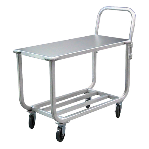 Aluminum Tubular Deck Cart, 700 lbs. Capacity, Aluminum, 19" W x 42" H x 46" D, Lip Down Helyx Safety & Industrial Supplies