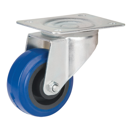 Blue Caster, Swivel, 3" (76 mm), Rubber, 285 lbs. (129 kg.) Helyx Safety & Industrial Supplies