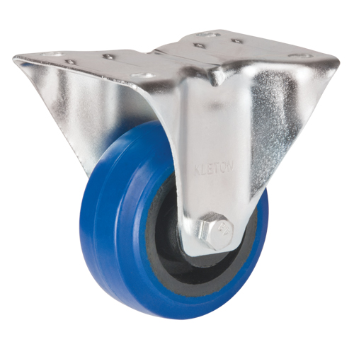 Roulette bleue, Fixe, 3" (76 mm), Caoutchouc, 285 lb (129 kg) Helyx Safety & Industrial Supplies