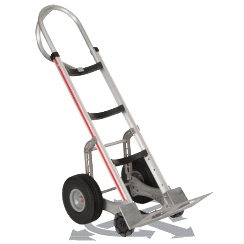 Self-Stabilizing Hand Truck, P-Handle Handle, Aluminum, 55'' Height, 500 lbs. Capacity Helyx Safety & Industrial Supplies