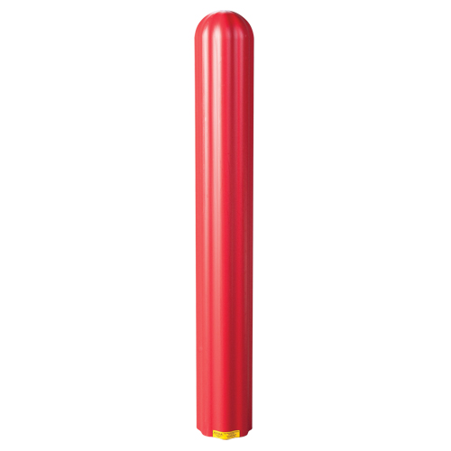 Ribbed Bollard Cover, 4" Dia. x 56" L, Red Helyx Safety & Industrial Supplies