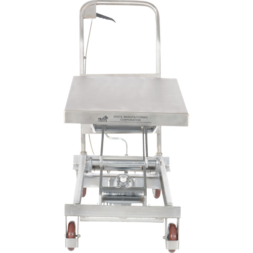 Table &eacute;l&eacute;vatrice hydraulique manuelle &agrave; ciseaux, 35-1/2" lo x 20" la, Partiellement en acier inoxydable, Capacit&eacute; 800 lb Helyx Safety & Industrial Supplies
