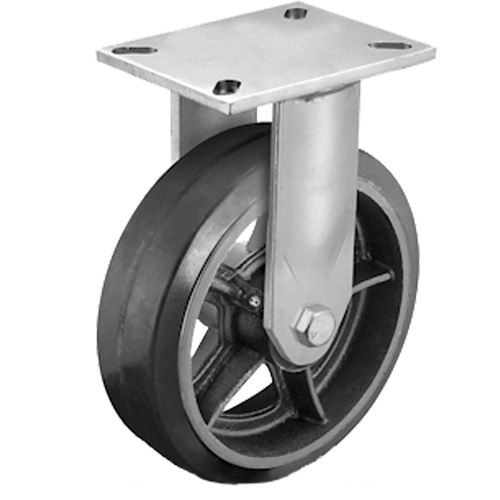 Roulette robuste avec plaque, Pivotant, 6" (152,4 mm), Caoutchouc, 450 lb (204 kg) Helyx Safety & Industrial Supplies