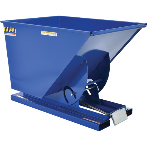 Self-Dumping Hopper, Steel, 1 cu.yd., Blue Helyx Safety & Industrial Supplies