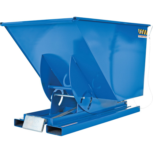 Self-Dumping Hopper, Steel, 1 cu.yd., Blue Helyx Safety & Industrial Supplies