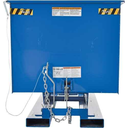 Self-Dumping Hopper, Steel, 1 cu.yd., Blue Helyx Safety & Industrial Supplies