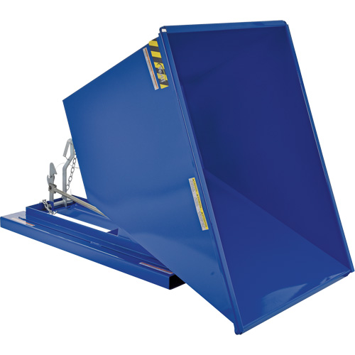 Self-Dumping Hopper, Steel, 1 cu.yd., Blue Helyx Safety & Industrial Supplies