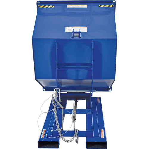 Self-Dumping Hopper, Steel, 1 cu.yd., Blue Helyx Safety & Industrial Supplies