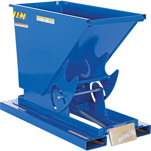 Conteneur autobasculeur, Acier, 1/3 vg³, Bleu Helyx Safety & Industrial Supplies