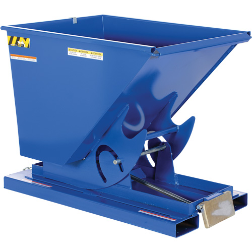Self-Dumping Hopper, Steel, 1/2 cu.yd., Blue Helyx Safety & Industrial Supplies