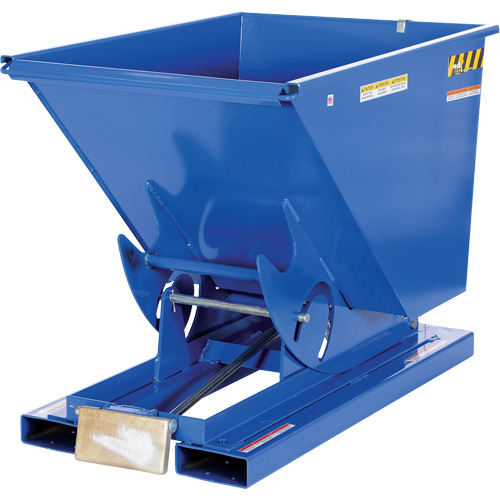 Self-Dumping Hopper, Steel, 1/2 cu.yd., Blue Helyx Safety & Industrial Supplies