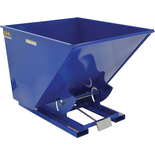 Self-Dumping Hopper, Steel, 2 cu.yd., Blue Helyx Safety & Industrial Supplies