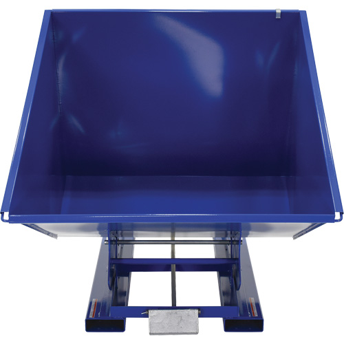 Self-Dumping Hopper, Steel, 2 cu.yd., Blue Helyx Safety & Industrial Supplies