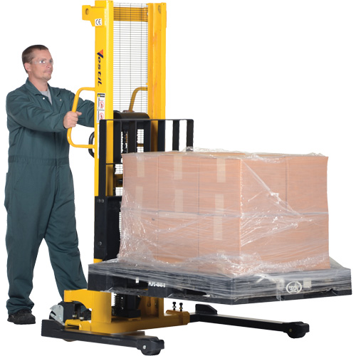 Manual Hydraulic Stacker, Hand Pump Operated, 2000 lbs. Capacity, 35" Max Lift Helyx Safety & Industrial Supplies